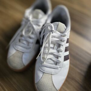 adidas White and Brown Sneakers